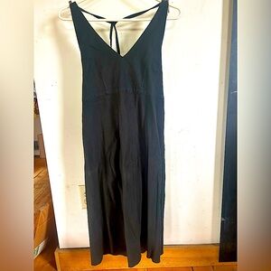 HEMP ORGANIC COTTON BLACK HALTER DRESS SIZE M